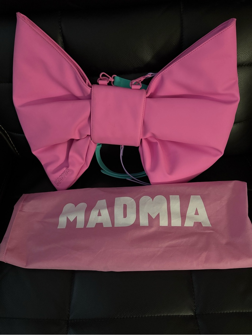MADMIA Pink Bow Kids Shoulder Bag with Adjustable Strap